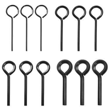 Imagem de Amgiimor Chave hexagonal padrão de 12 peças (5/162.6 cm, 1/20.3 cm, 5/81.3 cm, 7/81.3 cm), chave Allen preta para porta de metal, chave de laço completo para dispositivo de saída de pânico de barra de