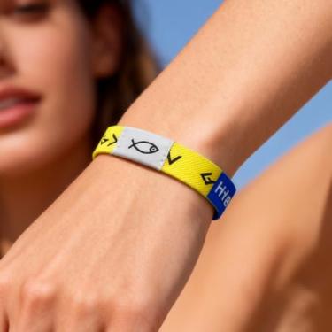 Imagem de Pulseira com versículo bíblico diário inteligente presente de joias cristãs, Large, Fibra sintética, Sem Pedra Preciosa