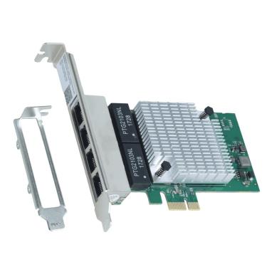 Imagem de Placa de Rede Wi-Fi Pcyes - 4 Portas LAN RJ45 - Cabeamento CAT5 UTP - 1000Mbps - PCI Express