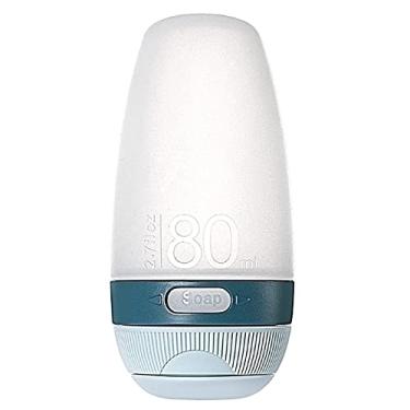 Imagem de 80mL Frasco de Viagem à Prova Vazamento Recarregável Silicone Tubo Esquecível Recipientes Cosméticos e Higiene com Etiquetas Convenientes Fácil Encher Corpo Transparente para Shampoo Loção Sabonete Av