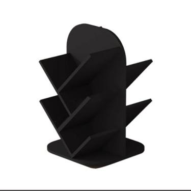 Imagem de Suporte para armazenamento de CDs Suporte giratório aberto para discos de vinil, multifuncional, em madeira, para exibição CDs