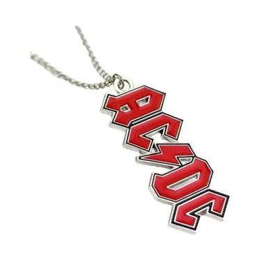 Imagem de AC DC Logo Pingente Colar Chaveiro Rock Band Mulheres Homens Punk Jóia