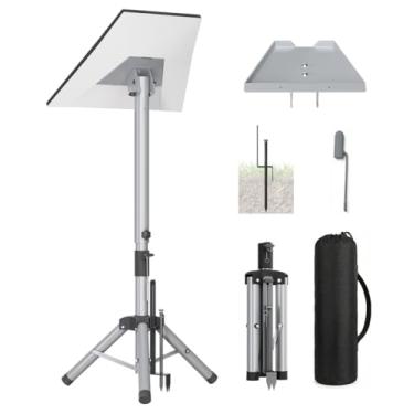 Imagem de ERGO COLLECT Suporte de tripé Starlink Gen 3 com adaptador, suporte Starlink ajustável para antena padrão Gen 3 (V3), altura de 90 a 120 cm, suporte de aterramento de antena parabólica de inclinação