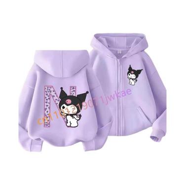 Imagem de Jaqueta Com Capuz Kuromi Para Meninas, Casaco De Princesa Sanrio Com L