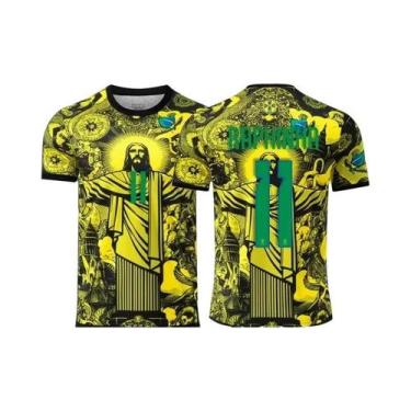 Imagem de Camiseta De Treino De Futebol 3D Jesus Redentor Brasileiro, Secagem Rá