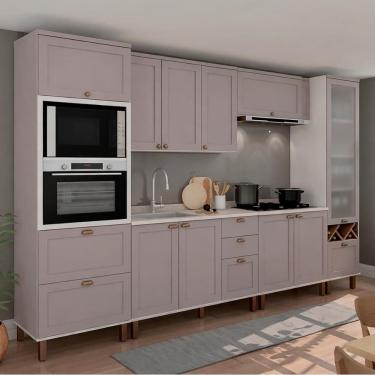 Imagem de Armário de Cozinha Genialflex Iluminata Ayla Branco Fendi