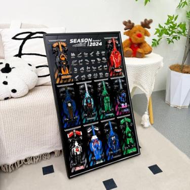 Imagem de WETCEAOM Quadro de parede para Lego Speed Champions 10 em 1 F1 Carro 77242, 77243, 77244, 77245, 77246, 77247, 77248, 77249, 77250, 77251, Ideias para Lego Car Wall Mount Frame Lover, modelo não