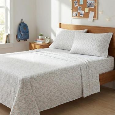 Imagem de Aeropostale Conjunto de lençóis de microfibra premium para todas as estações, 2 fronhas, 1 lençol com elástico, 1 lençol de cima, serve para colchões de até 45,7 cm de profundidade, tamanho solteiro