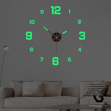 Imagem de Relógio de Parede DIY Criativo Digital Luminoso Personalidade Decorativo Acrílico para Casa Elfo Árvore Pescoço em Posição Sentada Criativa