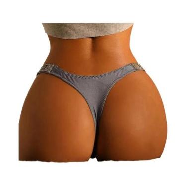 Imagem de Calcinha Sexy Feminina Com Strass E Diamantes, Tanga De Baixa Cintura,