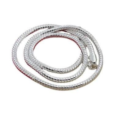 Imagem de Colar De Corrente De Cobra Em Prata Esterlina 925 De 3mm, 16-30 Polega