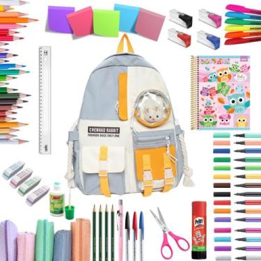 Imagem de Kit Completo Material Escolar Ensino Fundamental Menina Luxo - AFX Eco