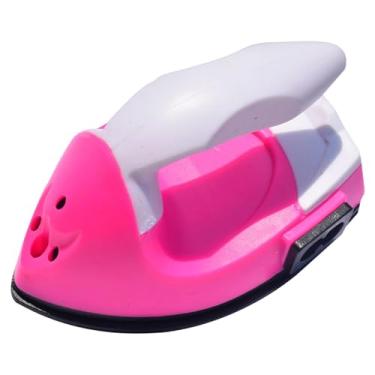 Imagem de FashionCha Mini Ferro de Passar Rosa Portátil e para Artesanato, Prensa Térmica para Roupas de Bebê, Pequenos Remendos de Tecido e Etiquetas de Roupa.