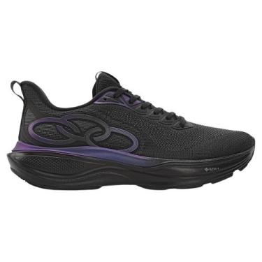 Imagem de Tênis De Corrida Feminino Olympikus Pride 4 Original, 40, Preto, Roxo,
