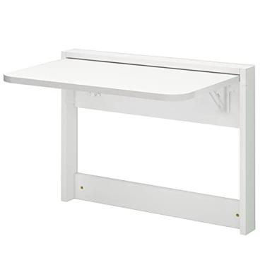 Imagem de ZXLPHA Mesa dobrável para parede, pequena mesa dobrável resistente, mesa dobrável flutuante montada na parede, complemento perfeito para escritório em casa/lavanderia/bar doméstico/cozinha sala de