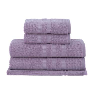 Imagem de Jogo Banho Gigante Buddemeyer 05 Peças Vanilla Algodão Roxo