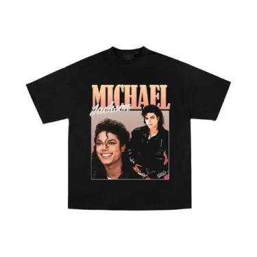 Imagem de Camiseta De Algodão plus Size Feminina Com Design De Michael Jackson, 