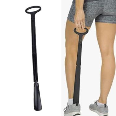 Imagem de Ymiko Buzina de Sapato de Alça Longa Com Removedor de Meia e Limpador de Dedo do pé para Fácil Vestir e Limpar Ferramenta Prática de Assistência de Sapato para Homens, Mulheres,