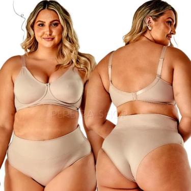 Imagem de Sutiã Sutian Soutien Plus Size Sem Bojo Com Aro Aplicado Laterais Larg
