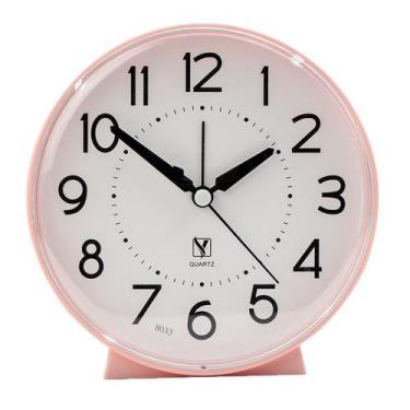 Imagem de Despertador Simple Quartz Silent Non-Ticking Rosa - yiweisai