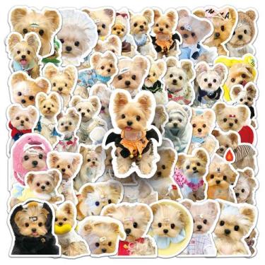Imagem de Pacote de adesivos Yorkshire Terrier Dog, 50 unidades de vinil imperme