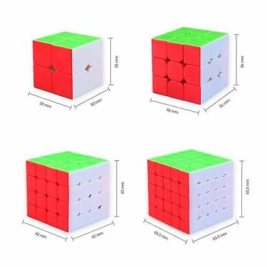 Imagem de Pacote Magic Cube Speed Cube 2x2 3x3 4x4 5x5 para crianças - Gloome St