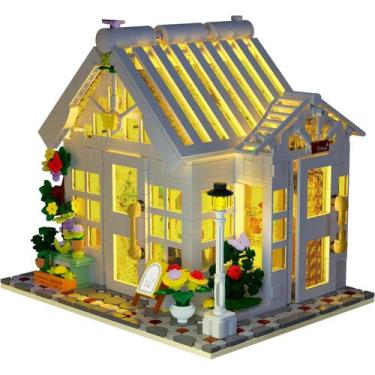 Imagem de Conjunto de construção Beberlu Flower House com luz LED 1593 unidades 