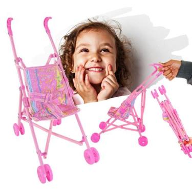 Imagem de Carrinho De Boneca Dobrável Menina Brinquedo - Fullcommerce