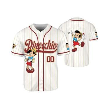 Imagem de Camiseta Infantil Disney Pinóquio, Camiseta De Beisebol, Roupa Para Co