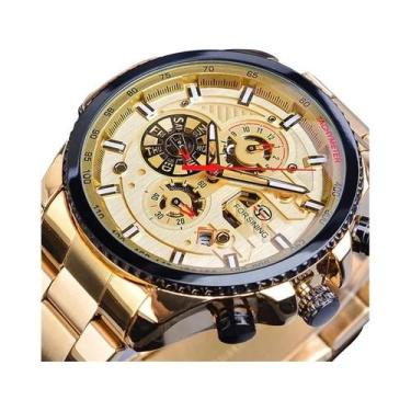 Imagem de Relógio Mecânico Automático Masculino Com Calendário E Fundo Transpare