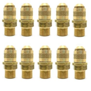 Imagem de Kit 10 injetor latao ind alfa gas glp 3/8 - USICOM, INDUSTRIAL
