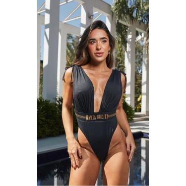 Imagem de Maio maxi decote maria gueixa, Preto, M