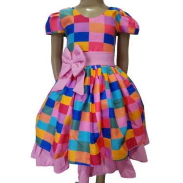 Imagem de Vestido Menina Infantil Elegante  Quadrinha Junina RF02 - ACT, 01 ANO 