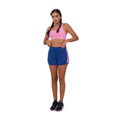 Imagem de Shorts curto aster k2b corrida treino atletismo moda fintess, Azul bic