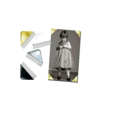 Imagem de Cantoneiras para Foto Lassane Moldura Adesiva Tamanho 10mm Blister com 156 Unidades Transparente