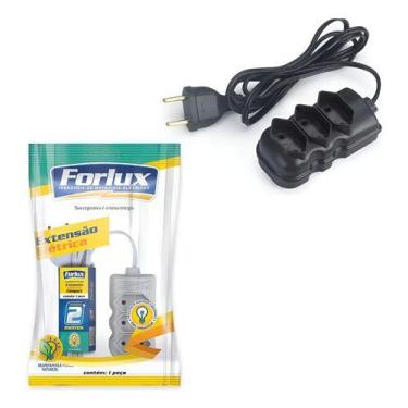 Imagem de Extensão Elétrica Bipolar 3 Metros Preto Compact 2p 10a/250v - HOME22