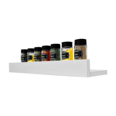 Imagem de Prateleira Porta Temperos 50 x 10cm Branco - Mercado das Prateleiras