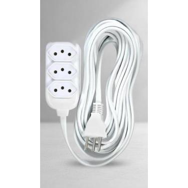 Imagem de Extensão Elétrica 5m Bivolt 2P+T 3 Tomadas - Congratulations Store