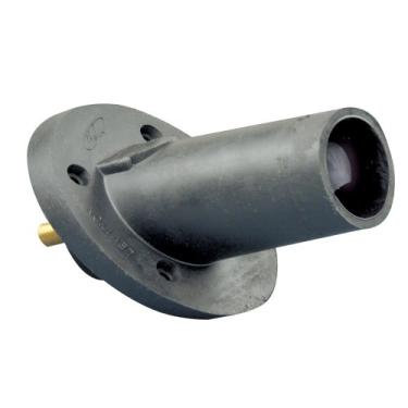 Imagem de Leviton Nariz cônico série 17R23-E 17, macho, tomada de painel, 30 graus, parafuso rosqueado, preto