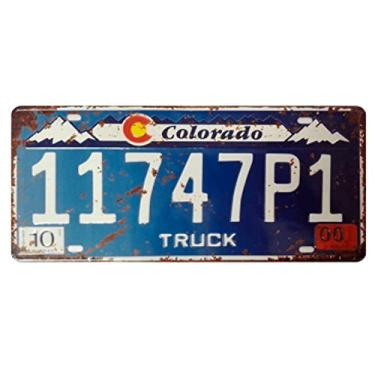 Imagem de Placa de Carro Decor em Madeira State Route - Colorado