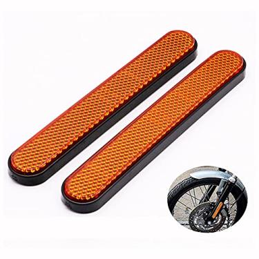 Imagem de Refletor de garfo dianteiro para motocicleta, para-lama, pernas inferiores, refletor de guarnição compatível com Harley-Davidson Sportster 883 1200 X48 de 2004-2018