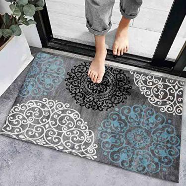 Imagem de SHENGANG Tapete antiderrapante para porta tapetes de banho super absorvente para casa banheiro piso carpete quarto capacho carpete sala de estar, 11,40x60cm