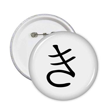 Imagem de Broche de personagem japonês Hiragana KI com emblema de botão, 5 peças