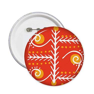 Imagem de Orange Line Totems México Alfinetes de civilização Antiga Botão Emblema Decoração Acessório 5 peças