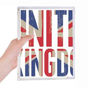Imagem de Caderno com a bandeira do Reino Unido Big Ben Union Jack com folhas soltas e diário recarregável