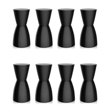 Imagem de Conjunto com 8 Bancos | Banquetas Nobe Preto