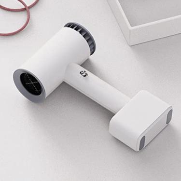Imagem de Secador De Cabelo Sem Fio Recarregável, Secador De Cabelo Dobrável Para Viagem, Mini USB Secador De Cabelo Quente/frio, Para Mulheres, Crianças, Acampamento, Praias, Branco,Constructive23