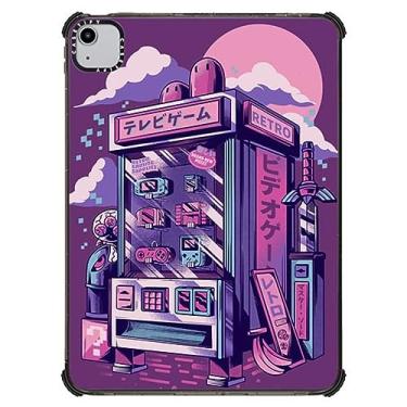 Imagem de CASETiFY Capa Impact para iPad Air de 10,9 polegadas (4ª/5ª geração) - Máquina de venda automática retrô - preto transparente