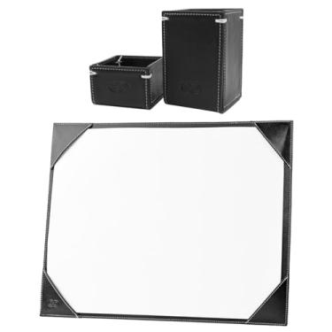 Imagem de Kit Organizador de Mesa TETRIS em Couro (Preto)