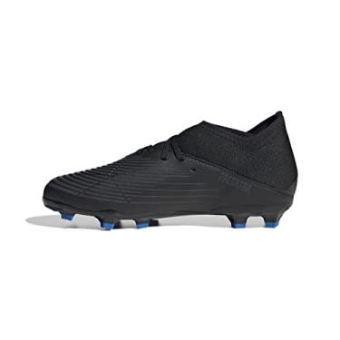 Imagem de adidas Tênis de futebol unissex Predator Edge.3 Firm Ground – Chuteira de futebol infantil, Núcleo preto/branco/vermelho vívido, 11 Little Kid